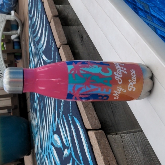 EPOXY Tropical Beach WATER BOTTLE 🏝 Handmade Epoxy Resin MY happy PLACE - Picture 3 of 11